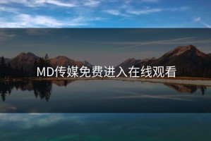 MD传媒免费进入在线观看