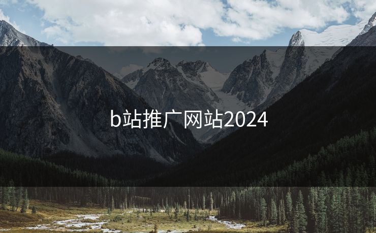 b站推广网站2024 b站推广网站2024