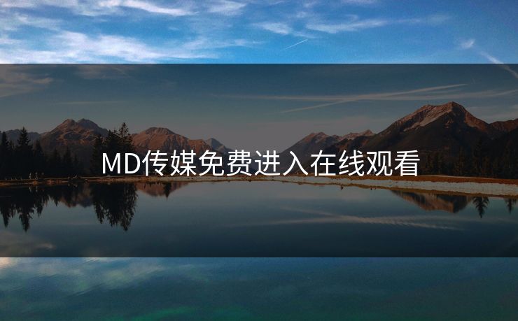 MD传媒免费进入在线观看